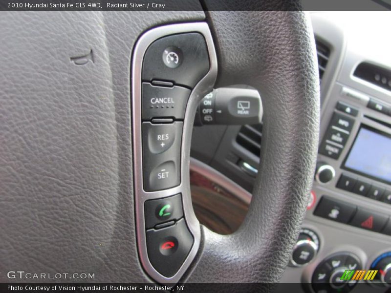 Radiant Silver / Gray 2010 Hyundai Santa Fe GLS 4WD