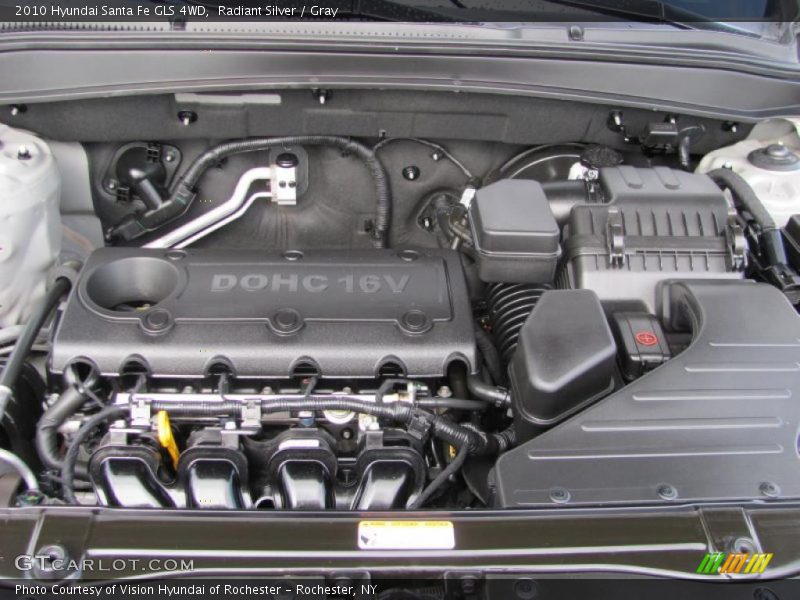 Radiant Silver / Gray 2010 Hyundai Santa Fe GLS 4WD
