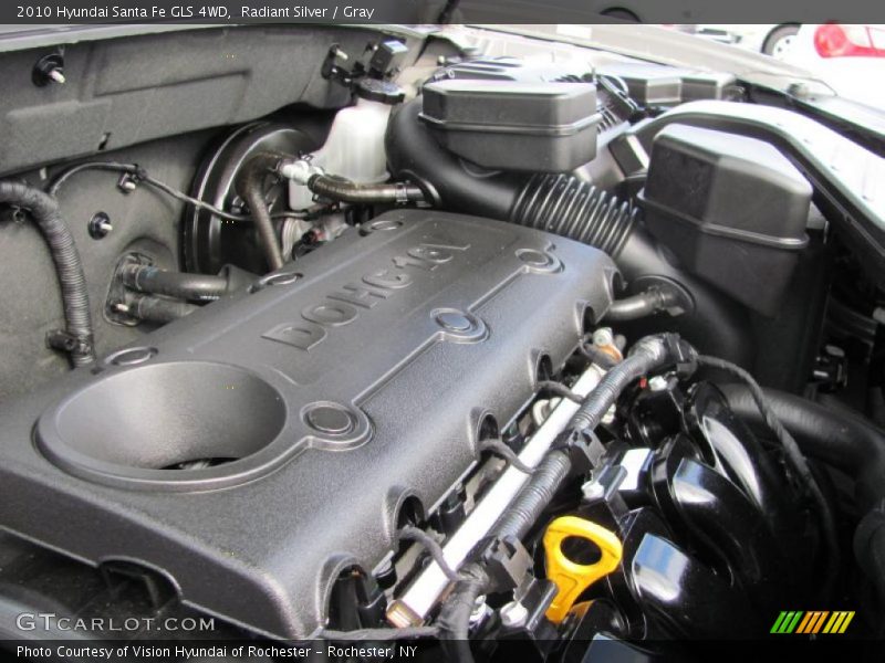 Radiant Silver / Gray 2010 Hyundai Santa Fe GLS 4WD