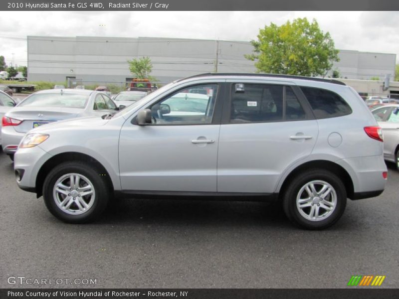 Radiant Silver / Gray 2010 Hyundai Santa Fe GLS 4WD