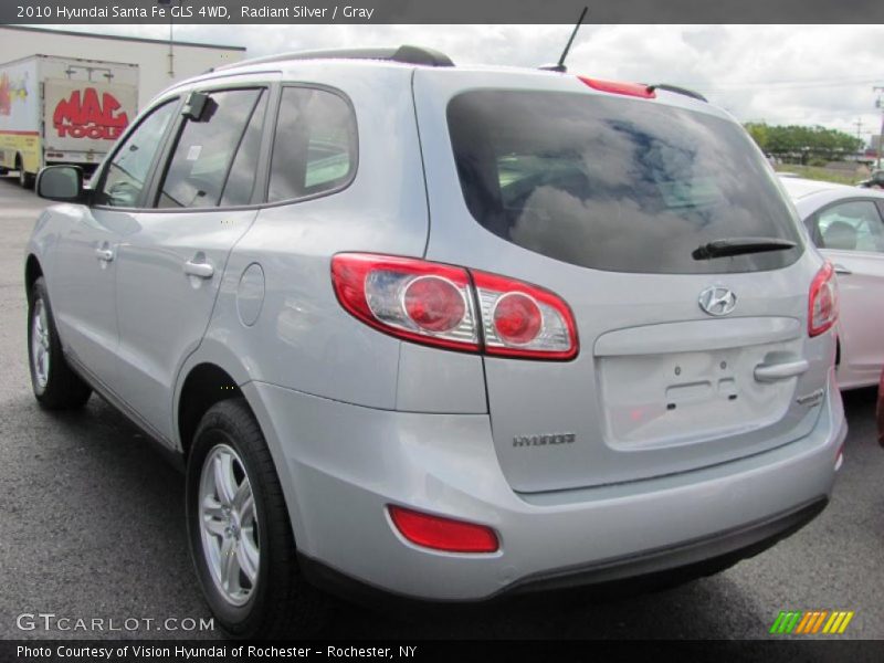 Radiant Silver / Gray 2010 Hyundai Santa Fe GLS 4WD