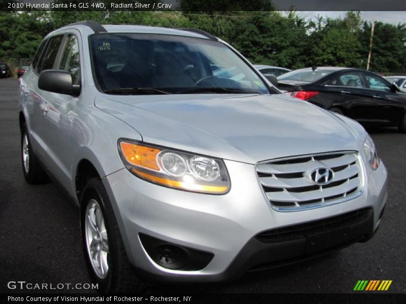 Radiant Silver / Gray 2010 Hyundai Santa Fe GLS 4WD