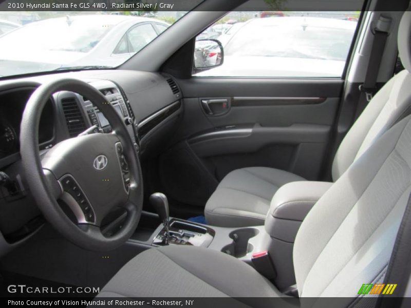 Radiant Silver / Gray 2010 Hyundai Santa Fe GLS 4WD