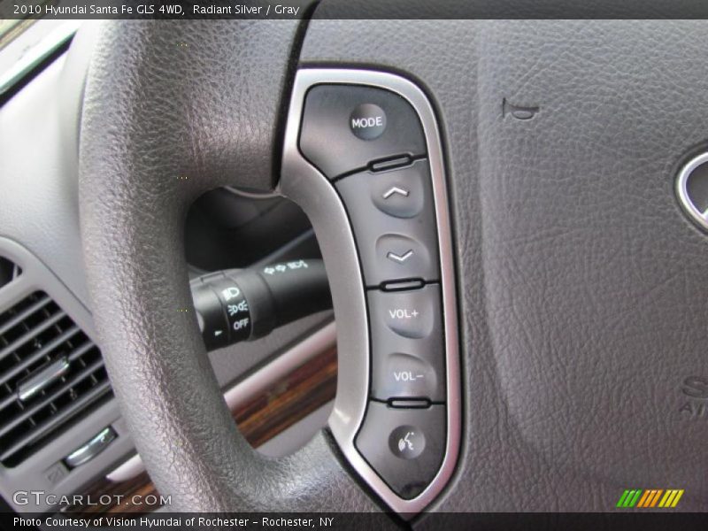 Radiant Silver / Gray 2010 Hyundai Santa Fe GLS 4WD