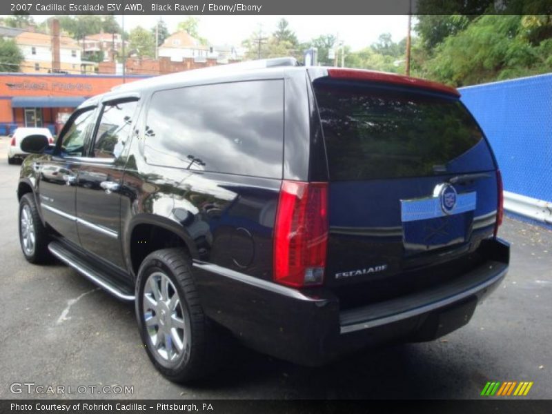 Black Raven / Ebony/Ebony 2007 Cadillac Escalade ESV AWD