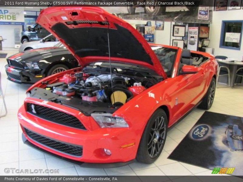 Race Red / Charcoal Black/Black 2011 Ford Mustang Shelby GT500 SVT Performance Package Convertible