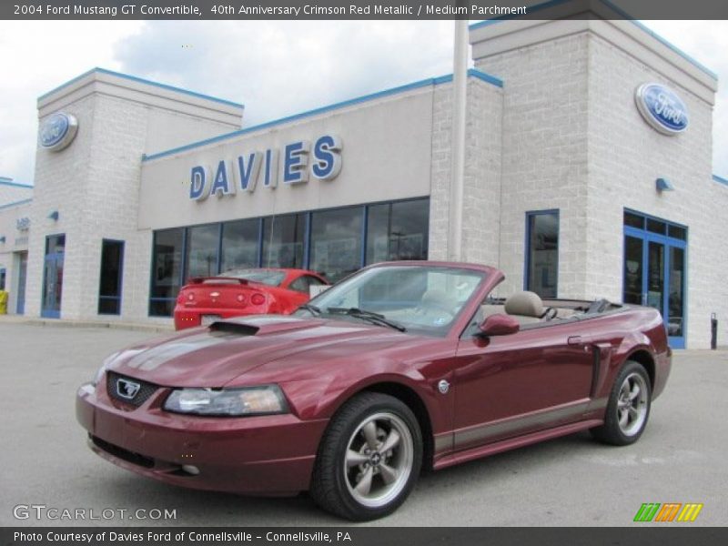 40th Anniversary Crimson Red Metallic / Medium Parchment 2004 Ford Mustang GT Convertible