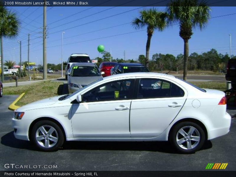 Wicked White / Black 2008 Mitsubishi Lancer ES