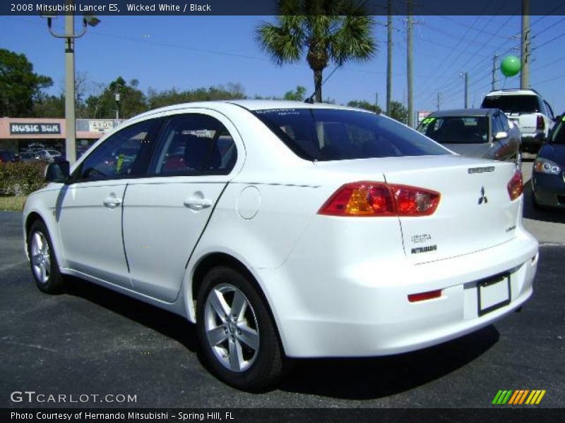 Wicked White / Black 2008 Mitsubishi Lancer ES
