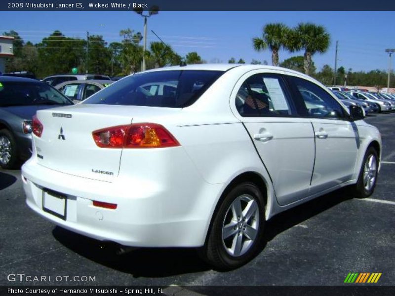 Wicked White / Black 2008 Mitsubishi Lancer ES