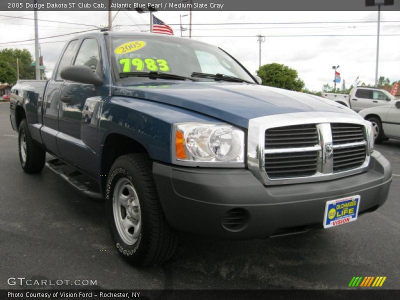 Atlantic Blue Pearl / Medium Slate Gray 2005 Dodge Dakota ST Club Cab
