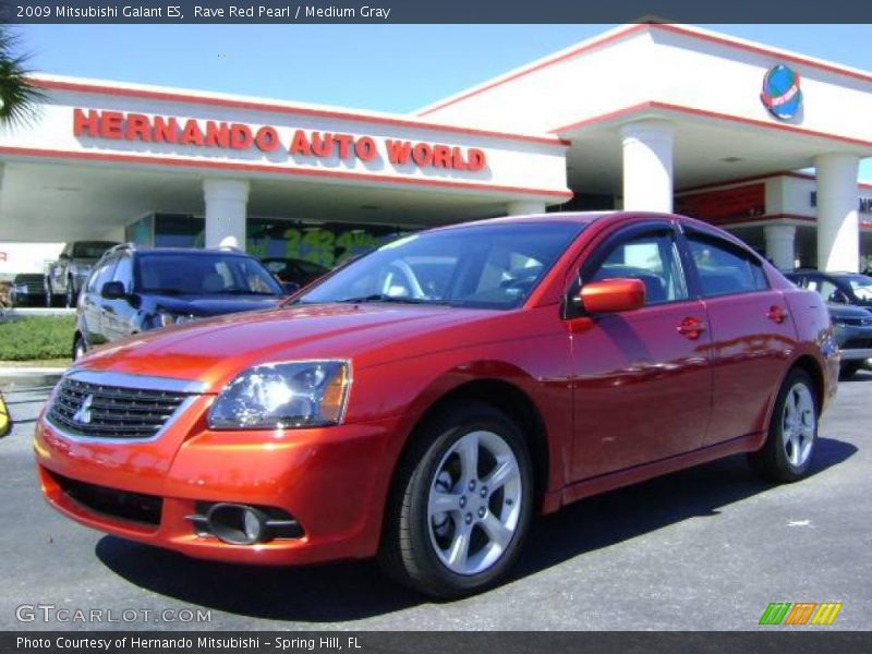 Rave Red Pearl / Medium Gray 2009 Mitsubishi Galant ES