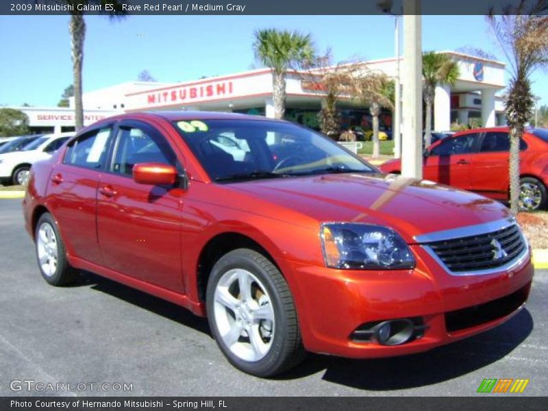 Rave Red Pearl / Medium Gray 2009 Mitsubishi Galant ES