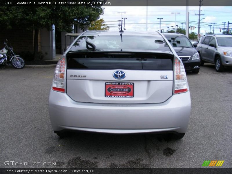 Classic Silver Metallic / Dark Gray 2010 Toyota Prius Hybrid III