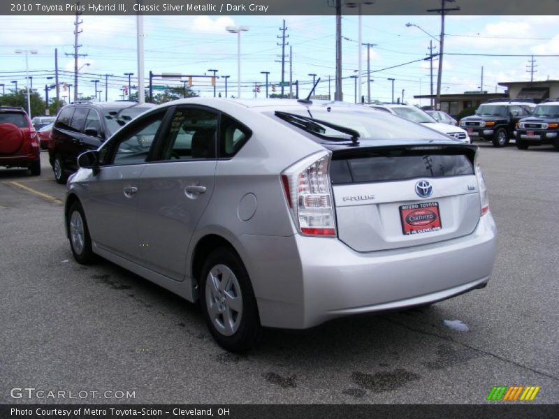Classic Silver Metallic / Dark Gray 2010 Toyota Prius Hybrid III