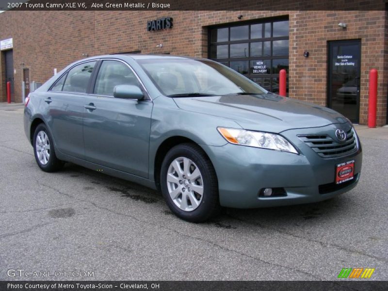 Aloe Green Metallic / Bisque 2007 Toyota Camry XLE V6