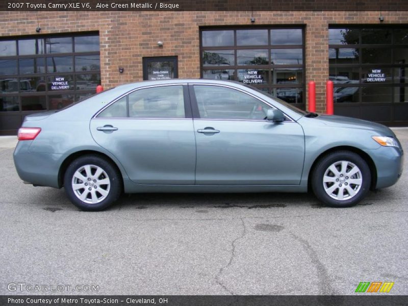 Aloe Green Metallic / Bisque 2007 Toyota Camry XLE V6