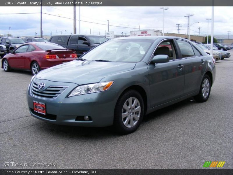 Aloe Green Metallic / Bisque 2007 Toyota Camry XLE V6