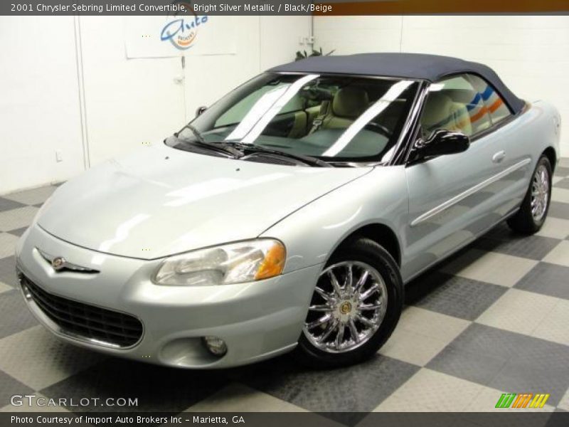 Bright Silver Metallic / Black/Beige 2001 Chrysler Sebring Limited Convertible