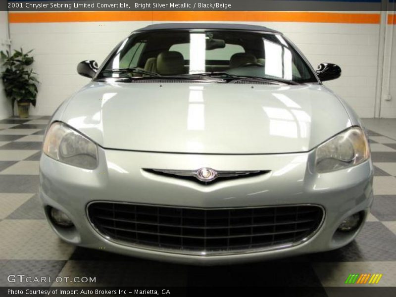 Bright Silver Metallic / Black/Beige 2001 Chrysler Sebring Limited Convertible