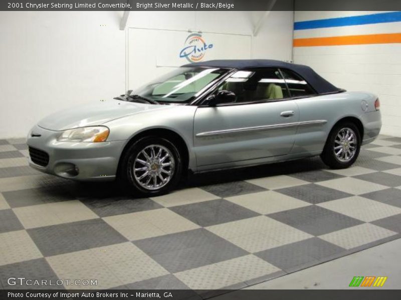 Bright Silver Metallic / Black/Beige 2001 Chrysler Sebring Limited Convertible