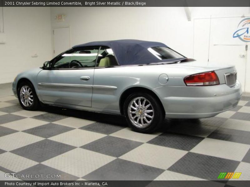 Bright Silver Metallic / Black/Beige 2001 Chrysler Sebring Limited Convertible