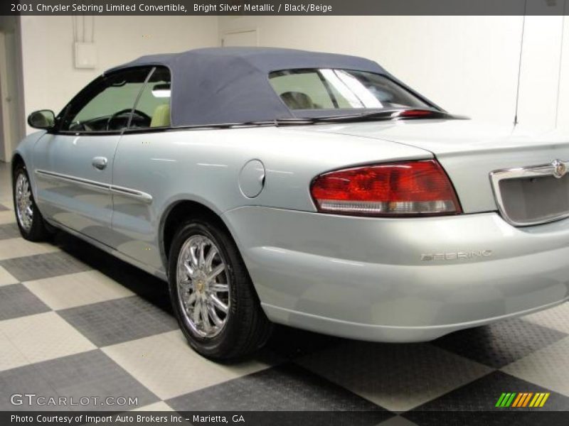 Bright Silver Metallic / Black/Beige 2001 Chrysler Sebring Limited Convertible