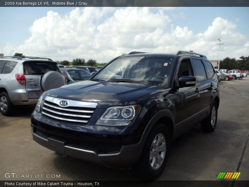 Midnite Blue / Gray 2009 Kia Borrego LX V6