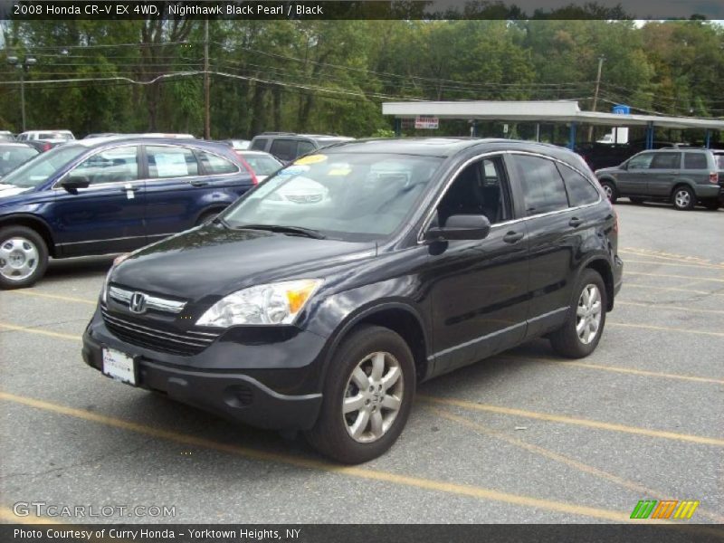 Nighthawk Black Pearl / Black 2008 Honda CR-V EX 4WD