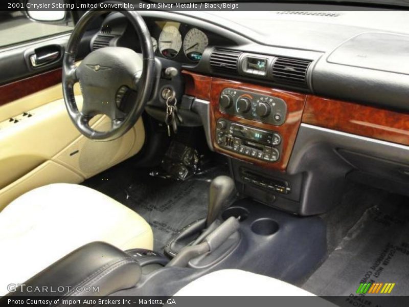 Bright Silver Metallic / Black/Beige 2001 Chrysler Sebring Limited Convertible