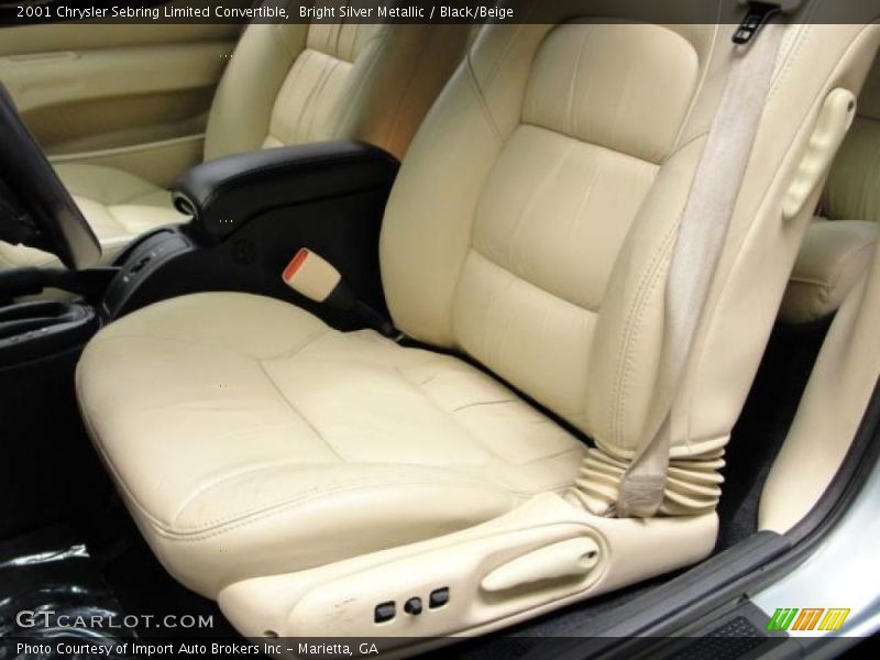 Bright Silver Metallic / Black/Beige 2001 Chrysler Sebring Limited Convertible