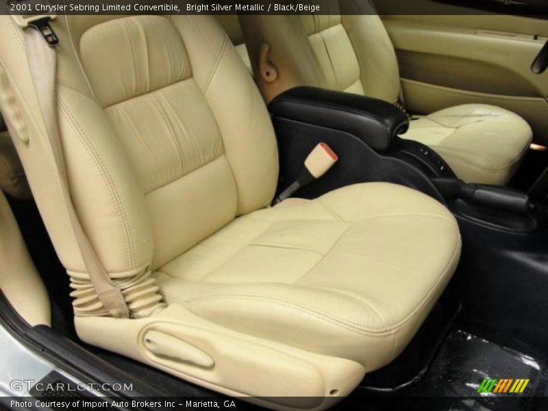 Bright Silver Metallic / Black/Beige 2001 Chrysler Sebring Limited Convertible