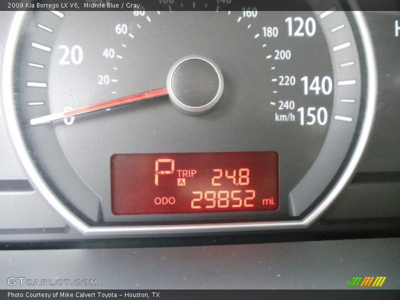 Midnite Blue / Gray 2009 Kia Borrego LX V6