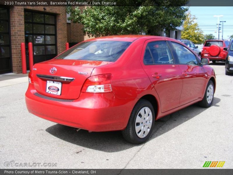 Barcelona Red Metallic / Dark Charcoal 2010 Toyota Yaris Sedan