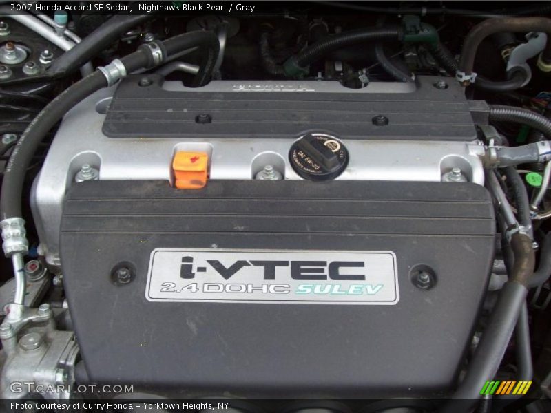 Nighthawk Black Pearl / Gray 2007 Honda Accord SE Sedan