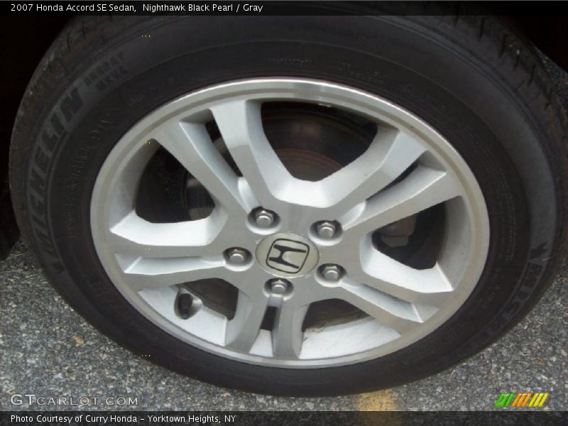 Nighthawk Black Pearl / Gray 2007 Honda Accord SE Sedan