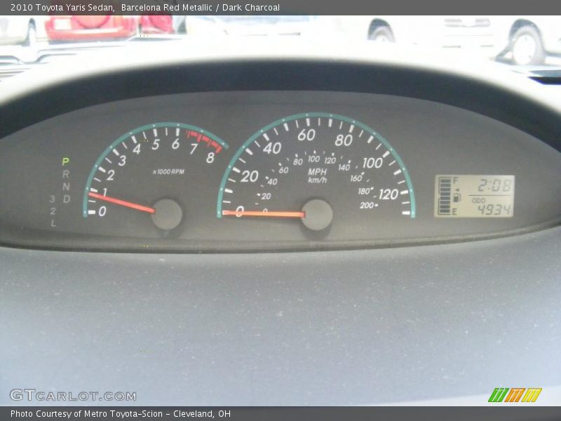 Barcelona Red Metallic / Dark Charcoal 2010 Toyota Yaris Sedan