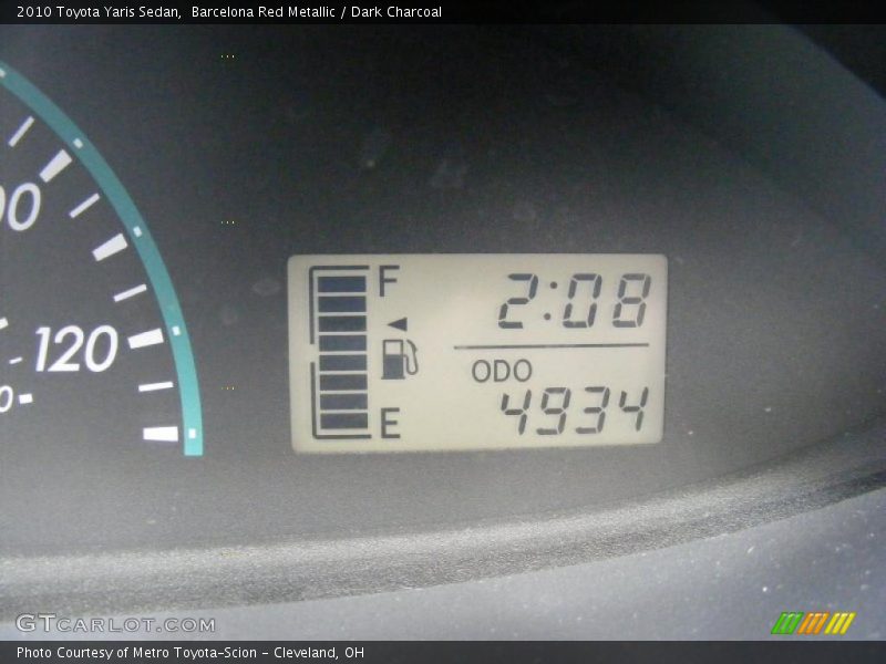 Barcelona Red Metallic / Dark Charcoal 2010 Toyota Yaris Sedan