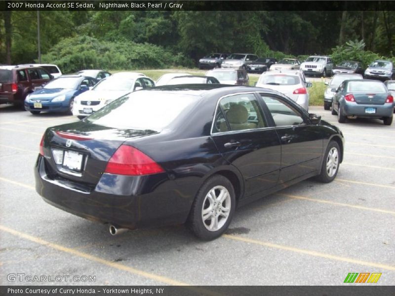 Nighthawk Black Pearl / Gray 2007 Honda Accord SE Sedan
