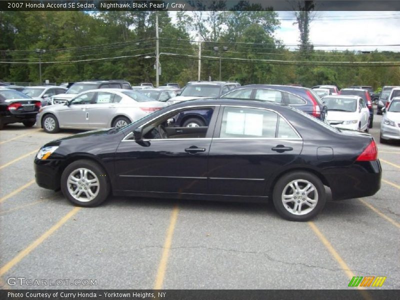 Nighthawk Black Pearl / Gray 2007 Honda Accord SE Sedan