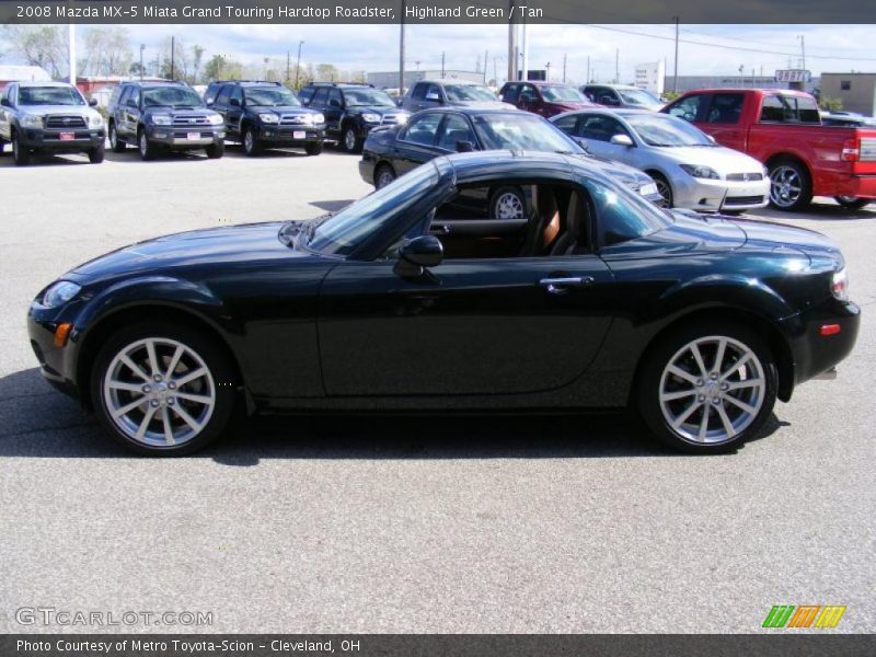Highland Green / Tan 2008 Mazda MX-5 Miata Grand Touring Hardtop Roadster