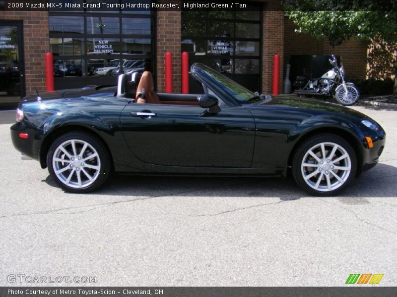 Highland Green / Tan 2008 Mazda MX-5 Miata Grand Touring Hardtop Roadster