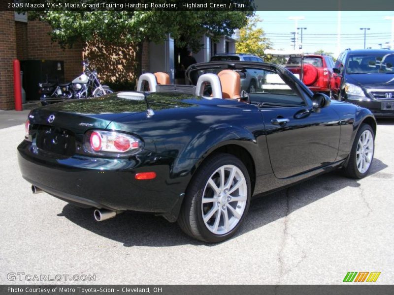 Highland Green / Tan 2008 Mazda MX-5 Miata Grand Touring Hardtop Roadster