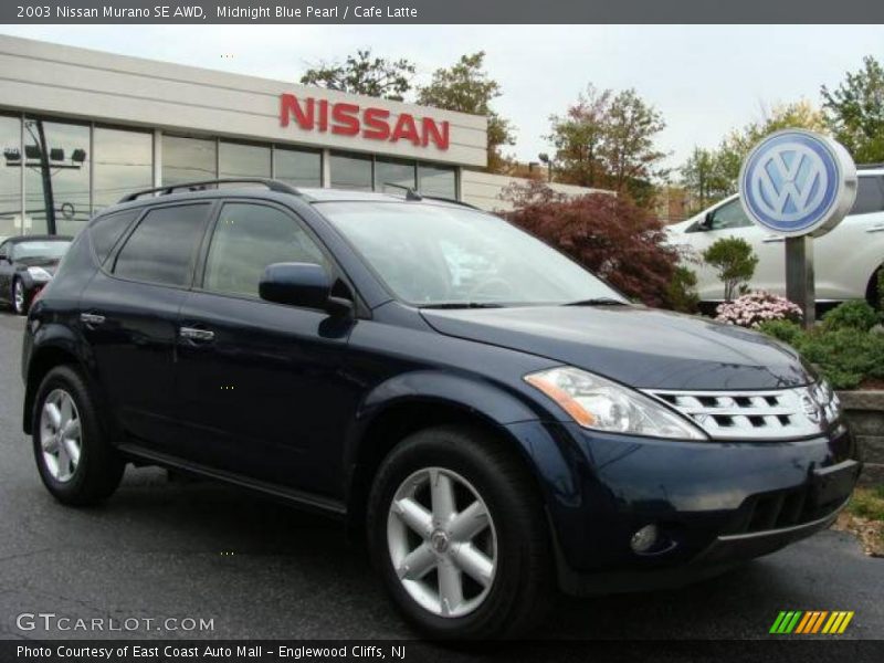 Midnight Blue Pearl / Cafe Latte 2003 Nissan Murano SE AWD