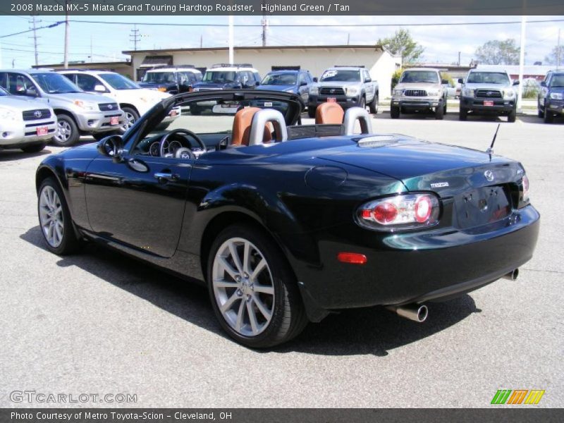 Highland Green / Tan 2008 Mazda MX-5 Miata Grand Touring Hardtop Roadster