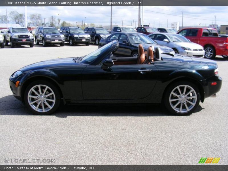 Highland Green / Tan 2008 Mazda MX-5 Miata Grand Touring Hardtop Roadster