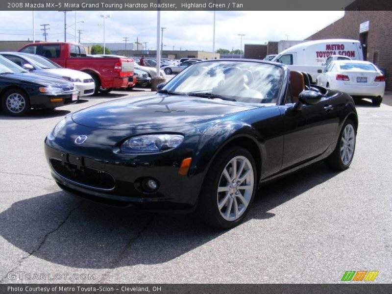Highland Green / Tan 2008 Mazda MX-5 Miata Grand Touring Hardtop Roadster
