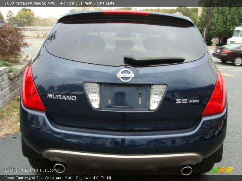 Midnight Blue Pearl / Cafe Latte 2003 Nissan Murano SE AWD