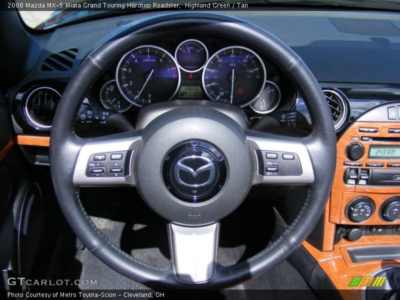 Highland Green / Tan 2008 Mazda MX-5 Miata Grand Touring Hardtop Roadster