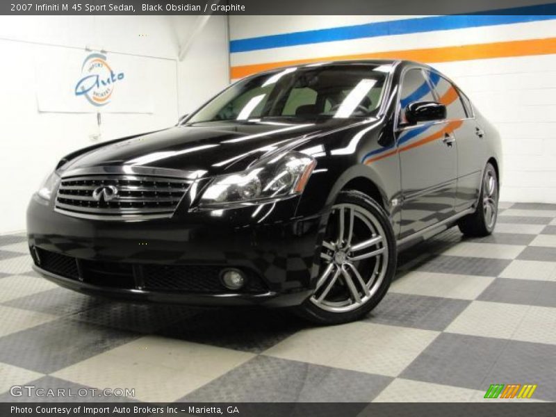 Black Obsidian / Graphite 2007 Infiniti M 45 Sport Sedan